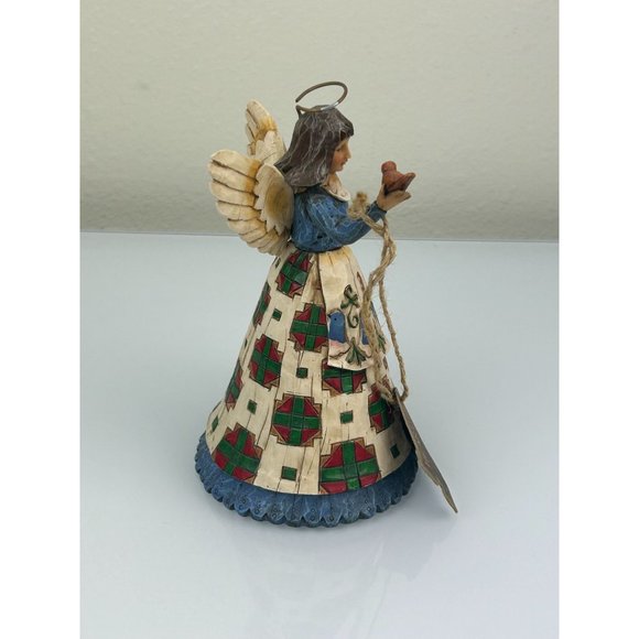 VTG Jim Shore Heartwood Creek Angel with Birdcage Bird Folk Art Resin Figure - Picture 15 of 16